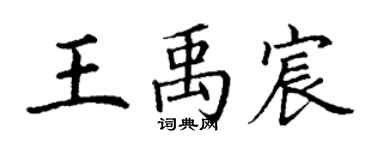 丁谦王禹宸楷书个性签名怎么写