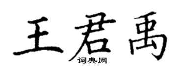 丁谦王君禹楷书个性签名怎么写