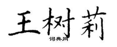 丁谦王树莉楷书个性签名怎么写