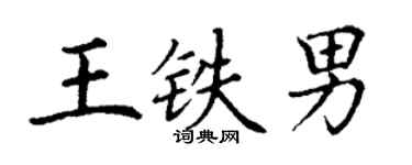 丁谦王铁男楷书个性签名怎么写