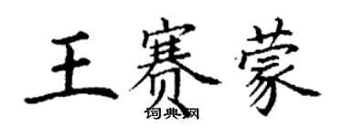 丁谦王赛蒙楷书个性签名怎么写