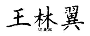 丁谦王林翼楷书个性签名怎么写