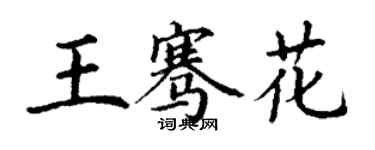 丁谦王骞花楷书个性签名怎么写