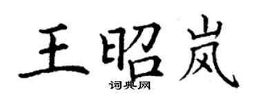 丁谦王昭岚楷书个性签名怎么写