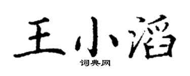丁谦王小滔楷书个性签名怎么写