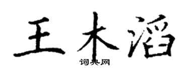 丁谦王木滔楷书个性签名怎么写
