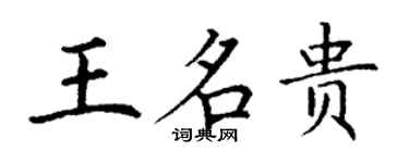 丁谦王名贵楷书个性签名怎么写
