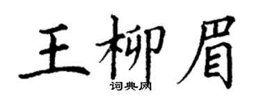 丁谦王柳眉楷书个性签名怎么写