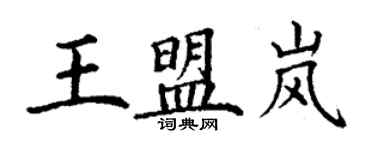 丁谦王盟岚楷书个性签名怎么写