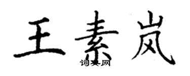 丁谦王素岚楷书个性签名怎么写