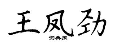 丁谦王凤劲楷书个性签名怎么写