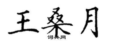 丁谦王桑月楷书个性签名怎么写