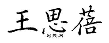 丁谦王思蓓楷书个性签名怎么写