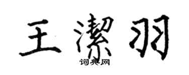 何伯昌王洁羽楷书个性签名怎么写