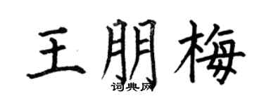 何伯昌王朋梅楷书个性签名怎么写