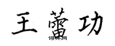 何伯昌王蕾功楷书个性签名怎么写
