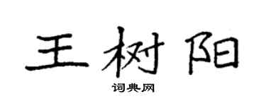 袁强王树阳楷书个性签名怎么写