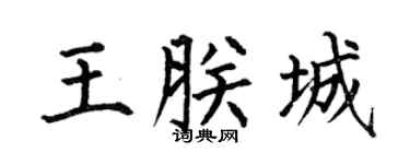 何伯昌王朕城楷书个性签名怎么写