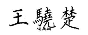 何伯昌王骁楚楷书个性签名怎么写