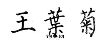 何伯昌王叶菊楷书个性签名怎么写