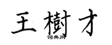 何伯昌王树才楷书个性签名怎么写