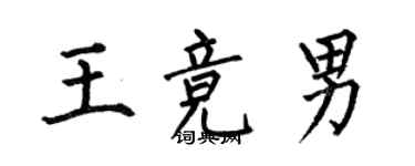 何伯昌王竞男楷书个性签名怎么写
