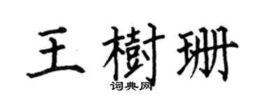 何伯昌王树珊楷书个性签名怎么写