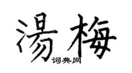 何伯昌汤梅楷书个性签名怎么写