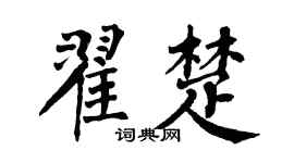 翁闿运翟楚楷书个性签名怎么写