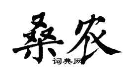 翁闿运桑农楷书个性签名怎么写