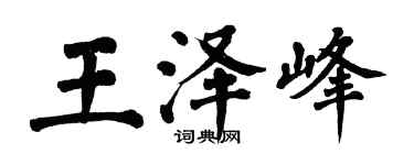 翁闿运王泽峰楷书个性签名怎么写