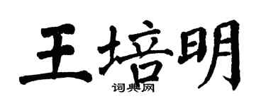 翁闿运王培明楷书个性签名怎么写