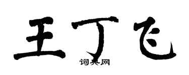 翁闿运王丁飞楷书个性签名怎么写