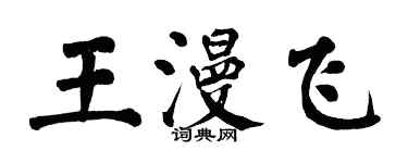翁闿运王漫飞楷书个性签名怎么写