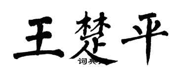 翁闿运王楚平楷书个性签名怎么写