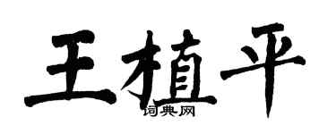 翁闿运王植平楷书个性签名怎么写