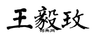 翁闿运王毅玫楷书个性签名怎么写