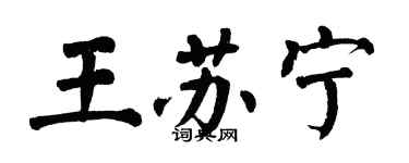 翁闿运王苏宁楷书个性签名怎么写