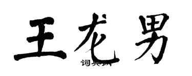翁闿运王龙男楷书个性签名怎么写