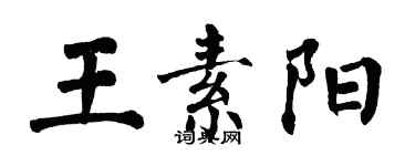 翁闿运王素阳楷书个性签名怎么写