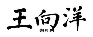 翁闿运王向洋楷书个性签名怎么写
