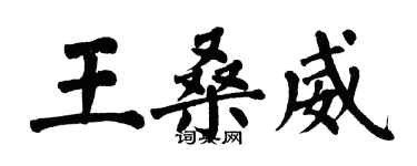翁闿运王桑威楷书个性签名怎么写