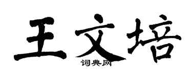 翁闿运王文培楷书个性签名怎么写