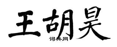 翁闿运王胡昊楷书个性签名怎么写