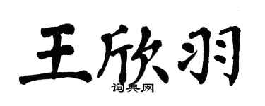 翁闿运王欣羽楷书个性签名怎么写