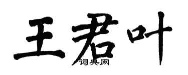 翁闿运王君叶楷书个性签名怎么写