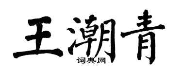 翁闿运王潮青楷书个性签名怎么写