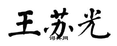 翁闿运王苏光楷书个性签名怎么写