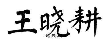 翁闿运王晓耕楷书个性签名怎么写