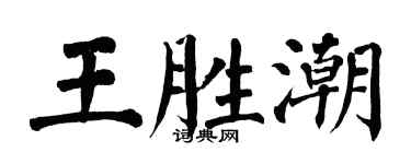 翁闿运王胜潮楷书个性签名怎么写